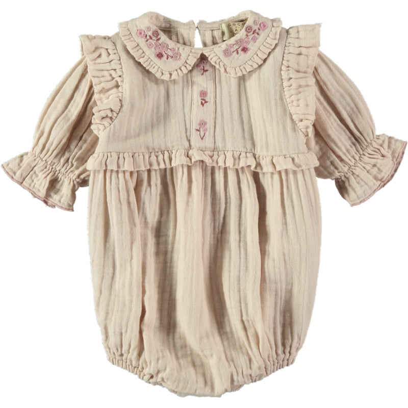 BAMBULA EMBRIOIDERY ROMPER-Pink