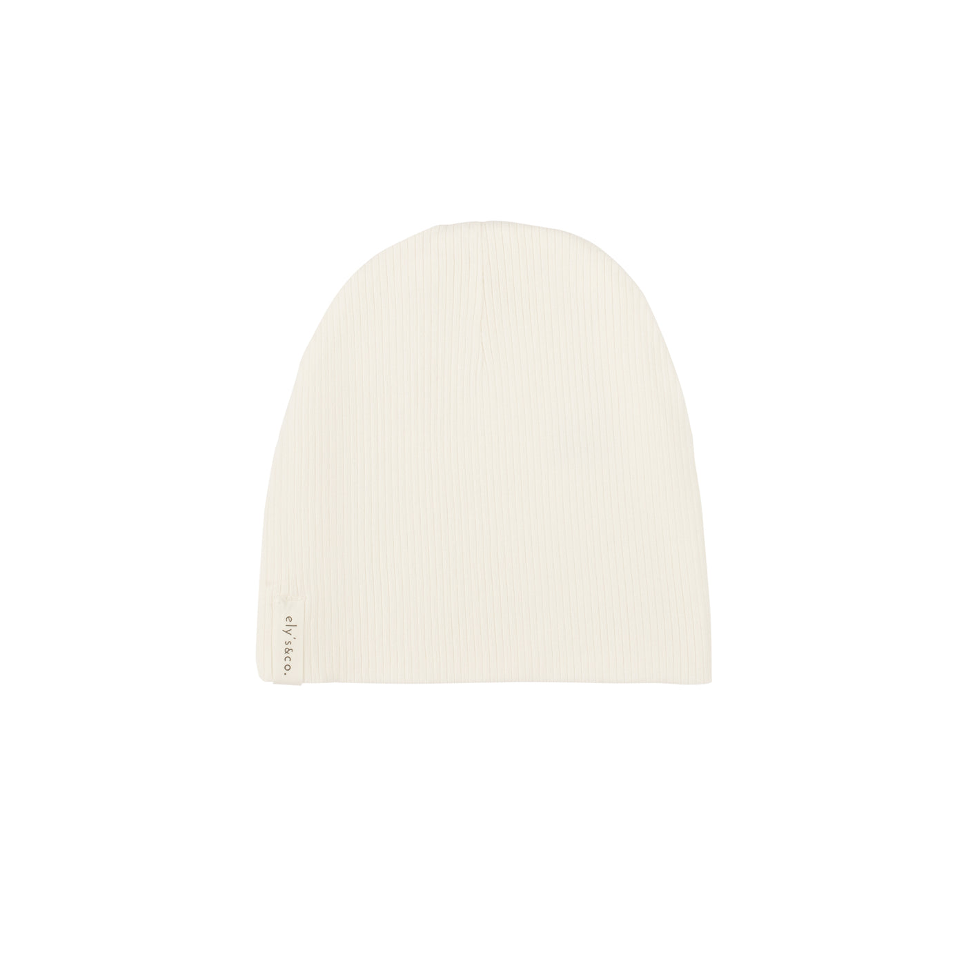 Ribbed Cotton- Solid Collection- Ivory Beanie