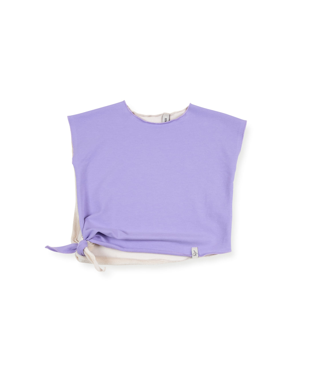 MILLIE KNOTTED T-SHIRT-Lavender/Biscuit