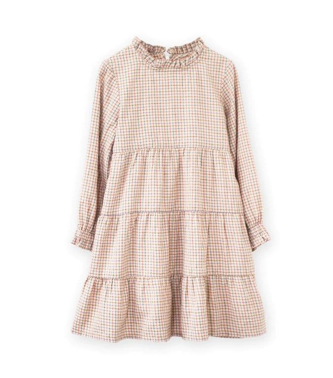 Lily Dress-Beige Country Checked