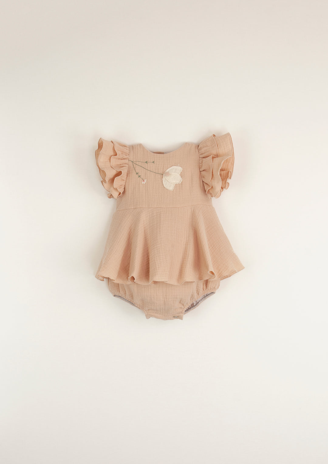 9.2 pINK romper suit w/ cape-style skirt