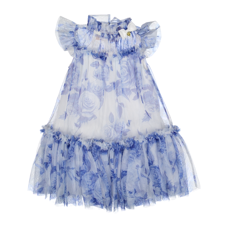MARIGOLD BLUE FLOWER DRESS-SNOWDROP