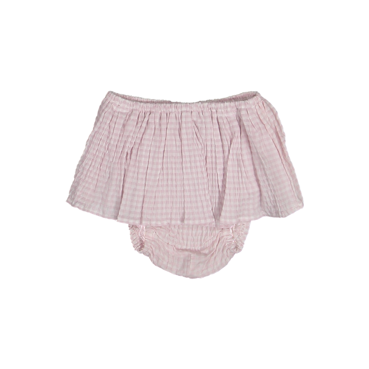 6033-BABY BLOOMER RUFFLE-Vichy Soft Pink