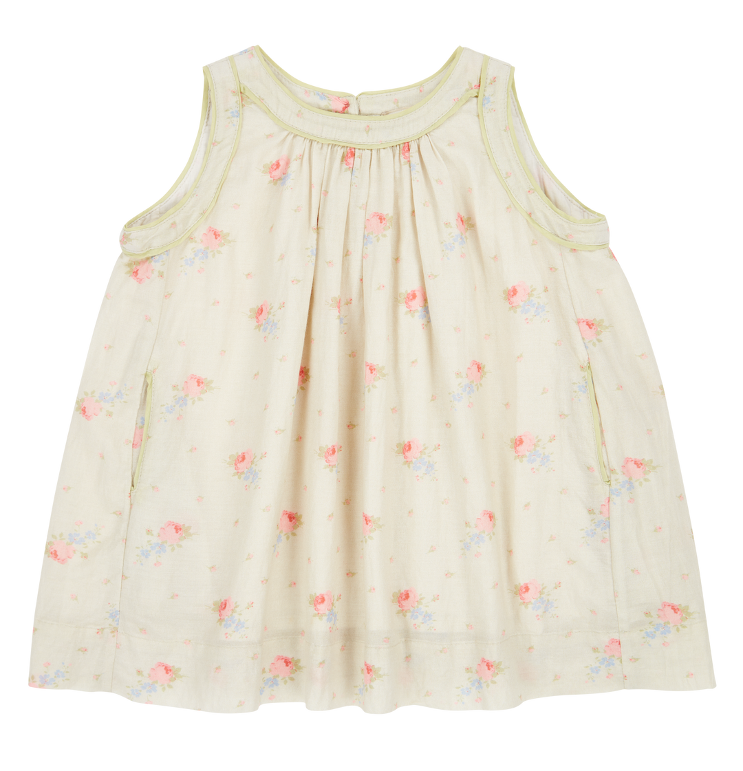 GINGER BABY DRESS-Rose Bouquet Print