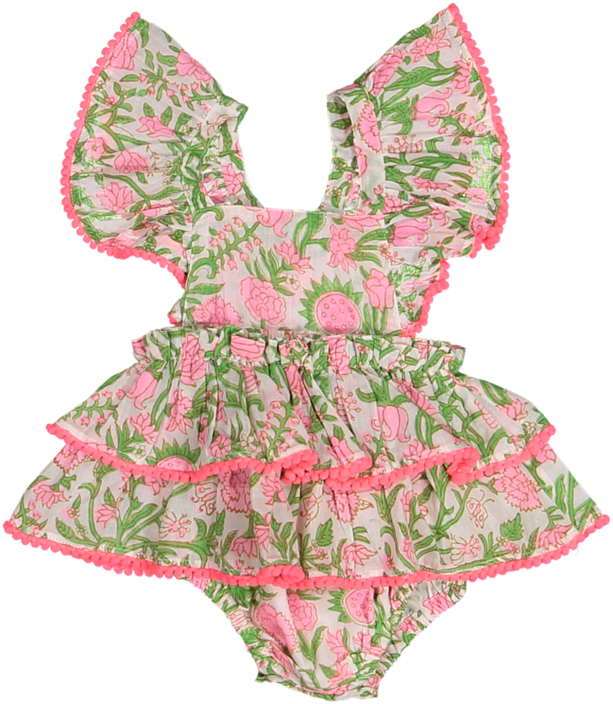 LILLY ROMPER-PINK DAHLIA