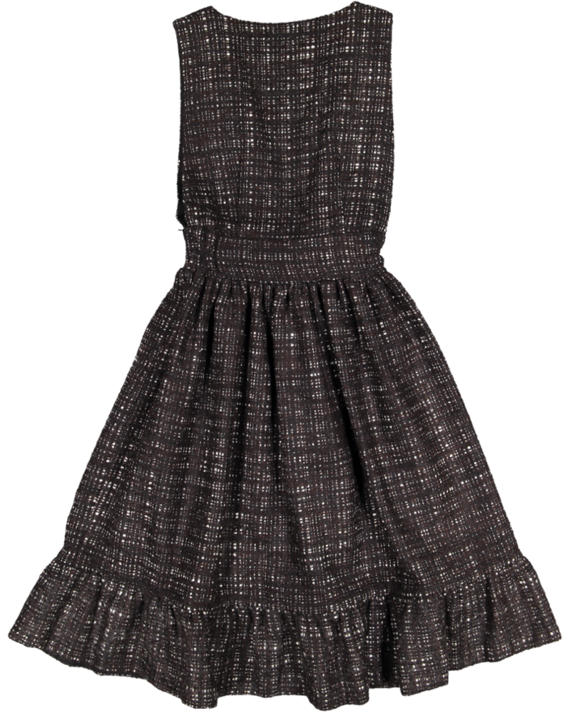 BETTYLOOP DRESS-Brown Tweed
