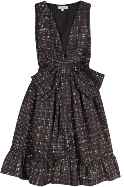 BETTYLOOP DRESS-Brown Tweed